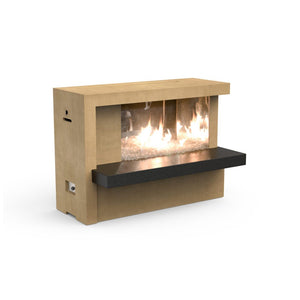 American Fyre Designs Manhattan Fireplace with Mirror Stainless Steel Liner