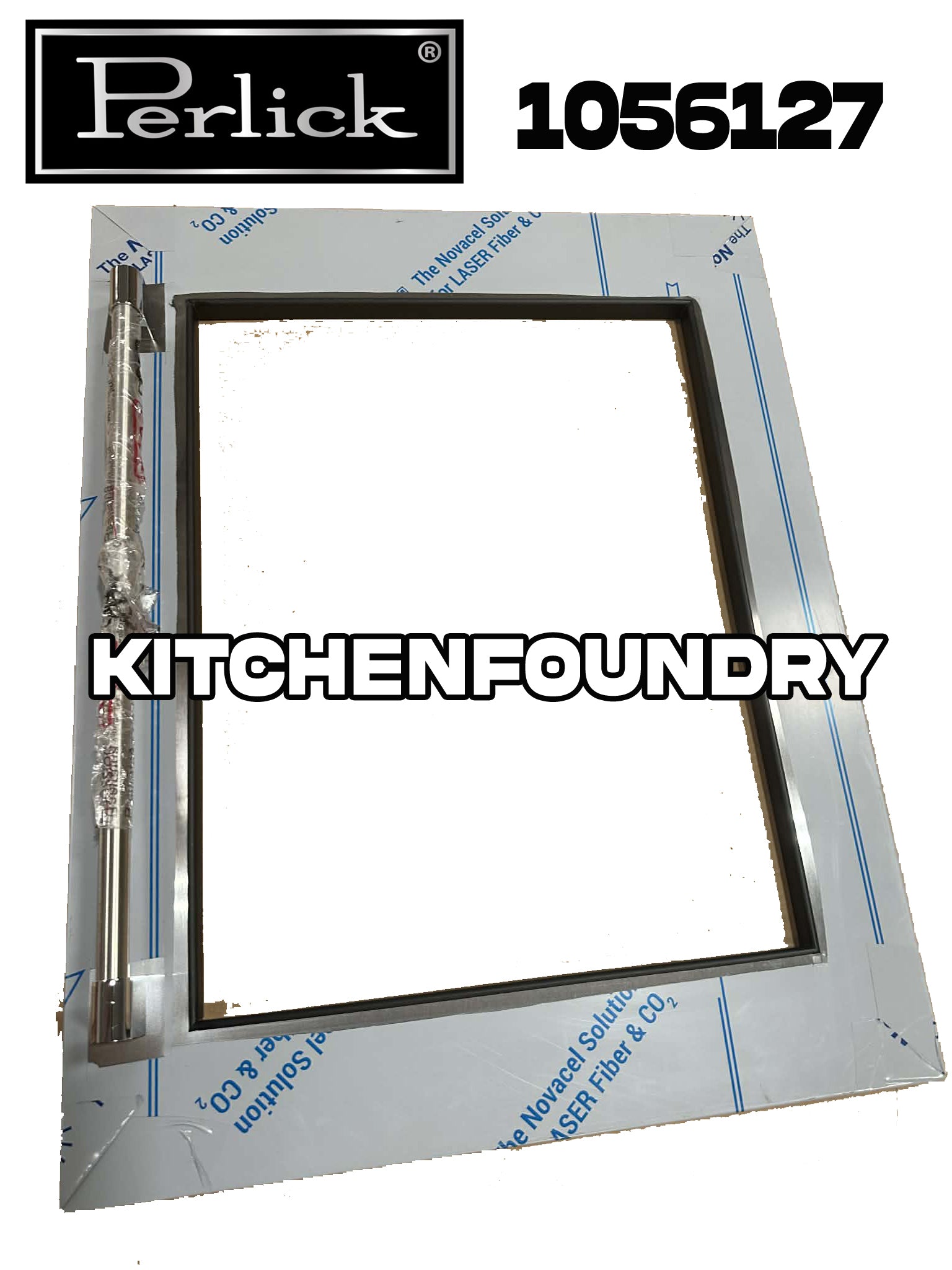 Perlick Two-Tone Handle Overlay, Glass, Reversible, No Lock 1056127