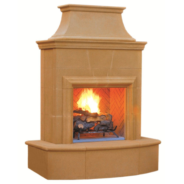 American Fyre Designs Vent Free Petite Cordova Fireplace with Radiused Bullnose