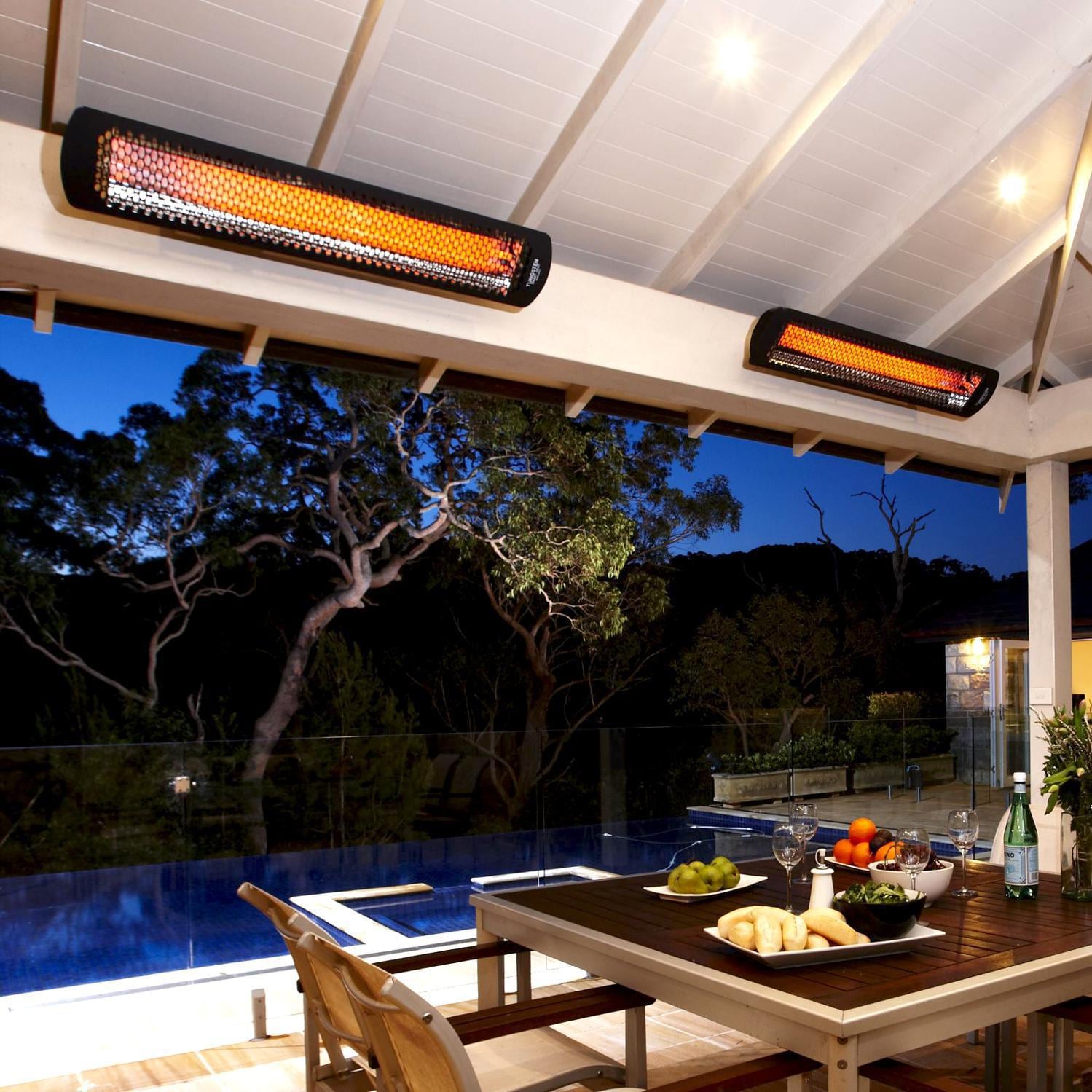 Bromic Heating Tungsten Smart-Heat 44-Inch 4000W Dual Element 277V Electric Infrared Patio Heater - Black
