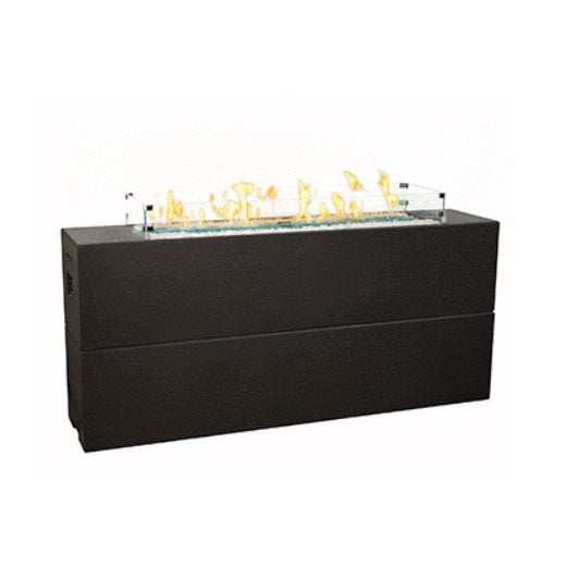 American Fyre Designs Natural Gas Tall Milan Linear Firetable in Travertine