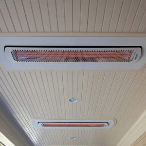 Bromic Heating Tungsten Smart-Heat 56-Inch 6000W Dual Element 277V Electric Infrared Patio Heater - White