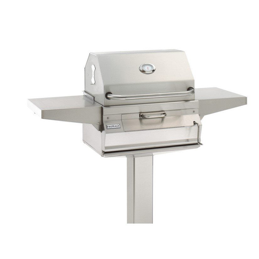 Fire Magic 24" In Ground Post Mount Stainless Steel Charcoal Grill