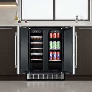 Induction Hardware 24" Dual Zone Undercounter Wine and Beverage Center, Stainless Steel, view 5