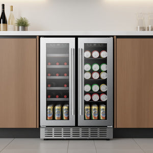 Induction Hardware 24" Dual Zone Undercounter Wine and Beverage Center, Stainless Steel, view 4