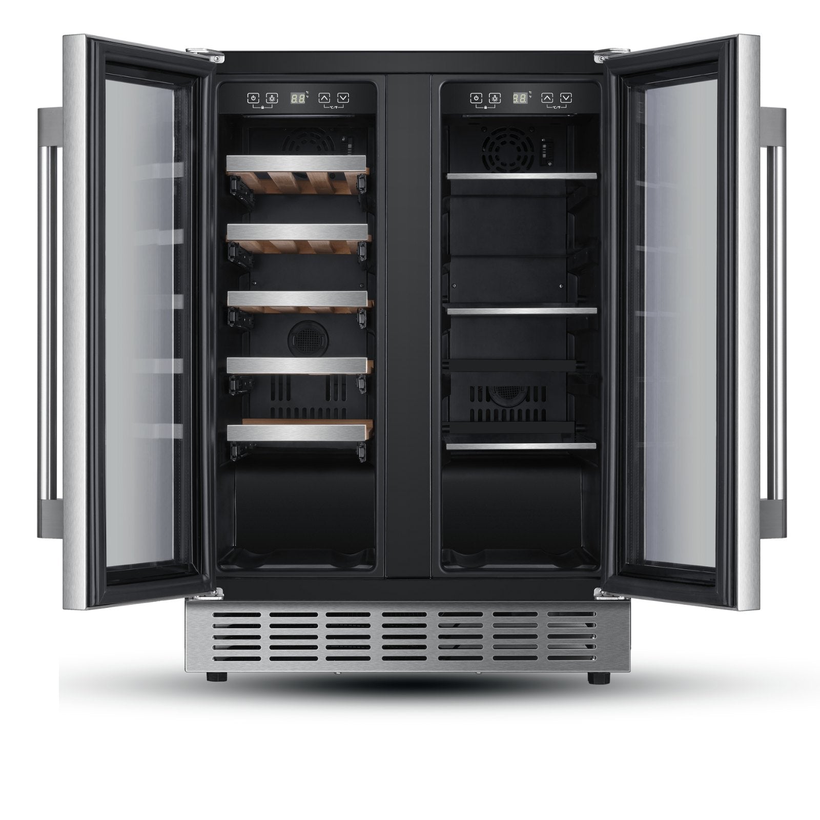 Induction Hardware 24" Dual Zone Undercounter Wine and Beverage Center, Stainless Steel, view 2