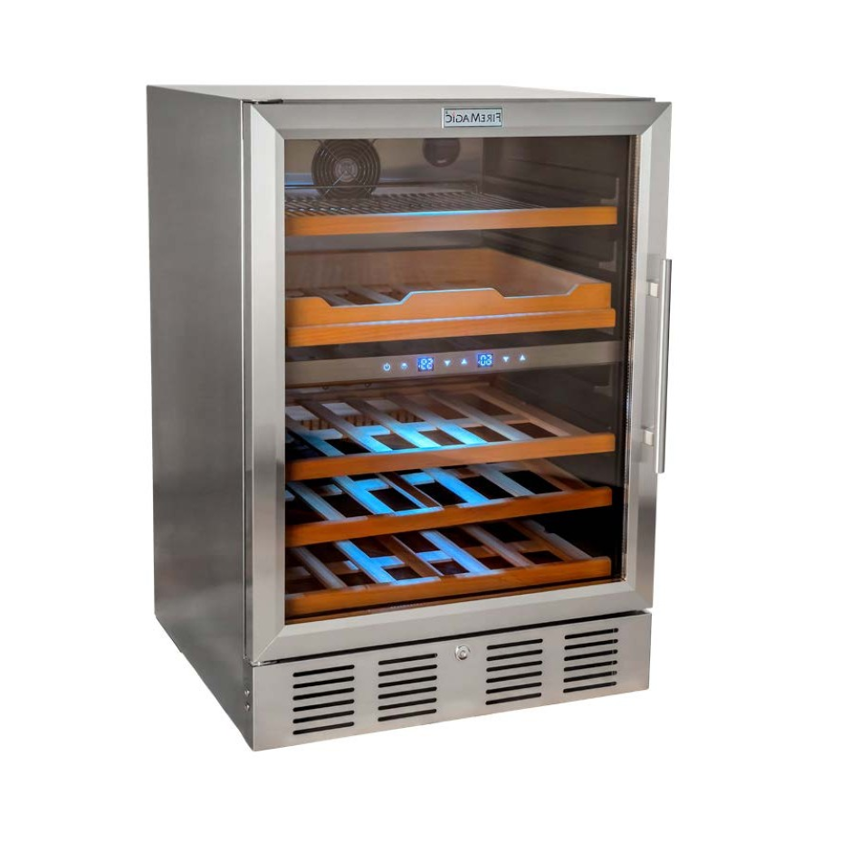 Fire Magic Dual Zone Wine and Beverage Cooler with Left Hinge
