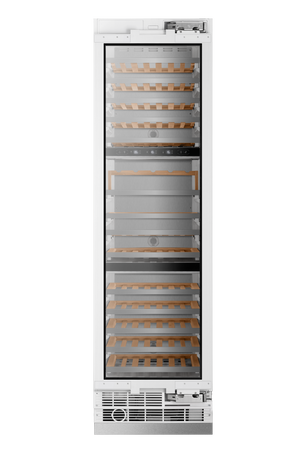 Induction Hardware 24" Three Zone Built-In Wine Column, 100 Bottles, Panel Ready