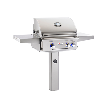 American Outdoor Grill 24 inch L Series In-Ground Post Natural Gas Grill with Back Burner