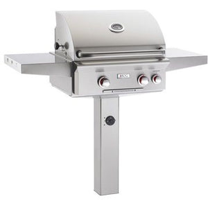 Clearance 24 inch T Series In-Ground Post Natural Gas Grill with Back Burner