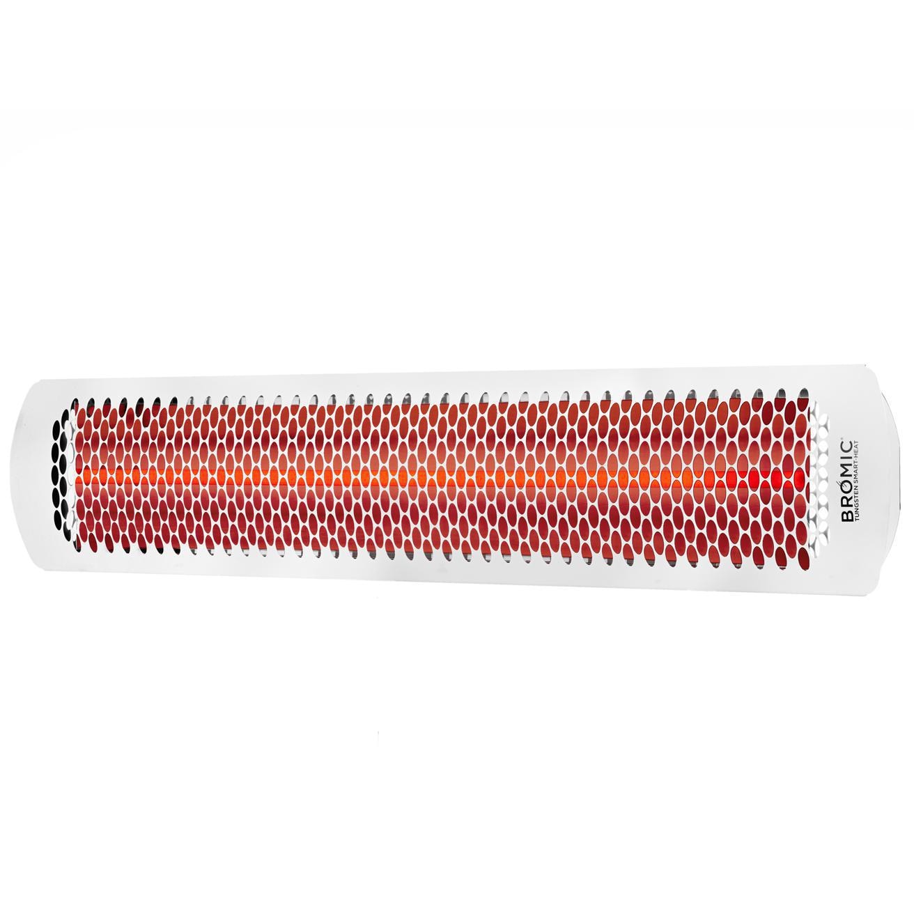 Bromic Heating Tungsten Smart-Heat 44-Inch 4000W Dual Element 208V Electric Infrared Patio Heater - White