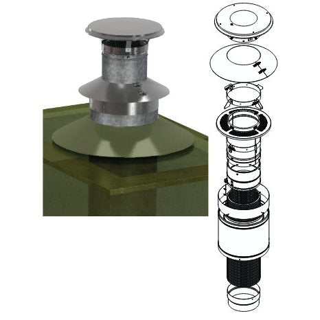 Duravent 6 inch DuraFlex Factory-Built Reline Kit 35 foot Length 6DF316-35KFB