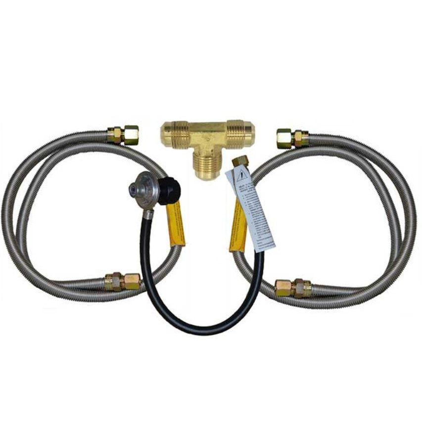Fire Magic Grill & Side Burner Built-In Connector Package Propane Gas