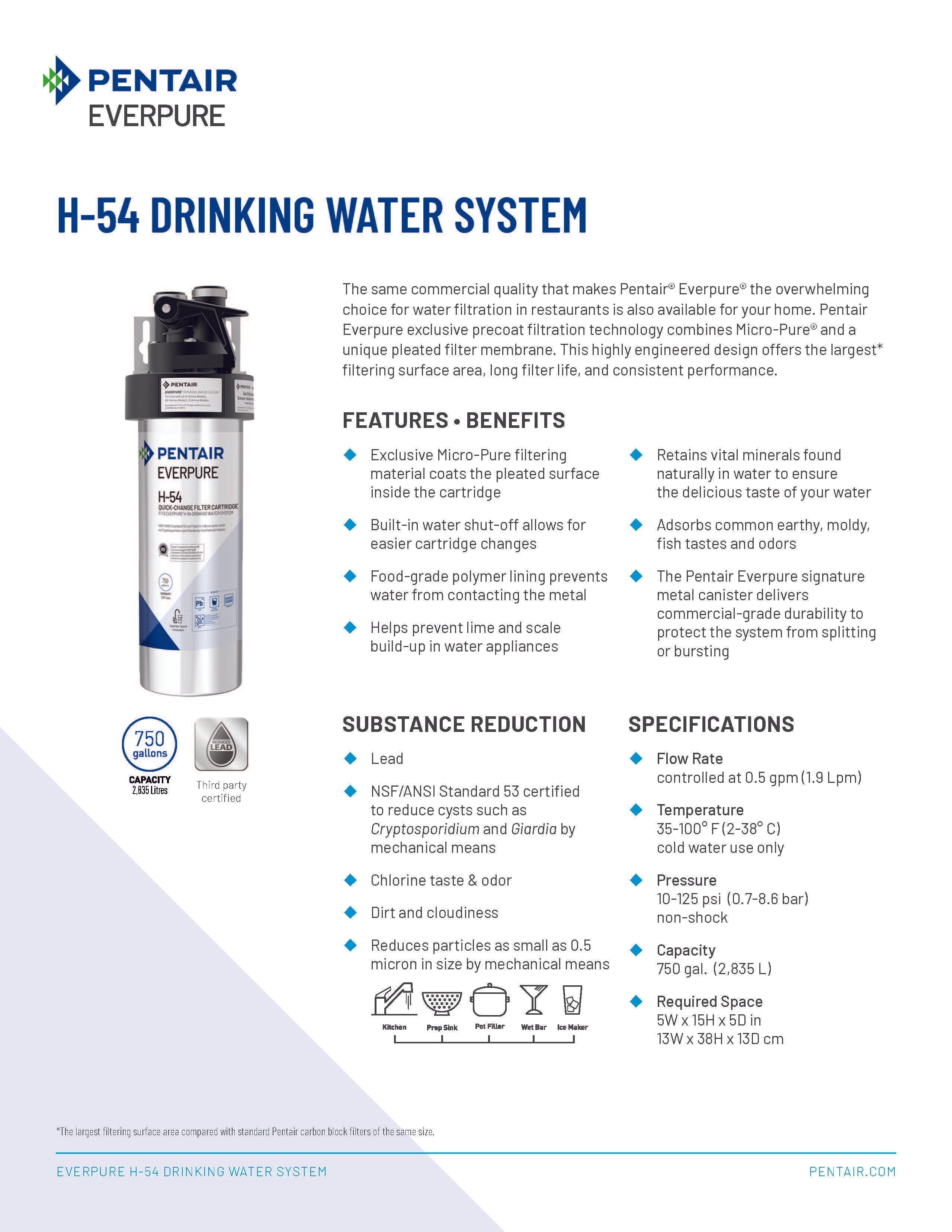 H-54 Drinking Water System- 6PK