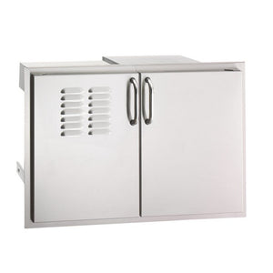 Fire Magic Double Access Doors with Dual Drawers and Tank/Trash Tray, Louvered Door