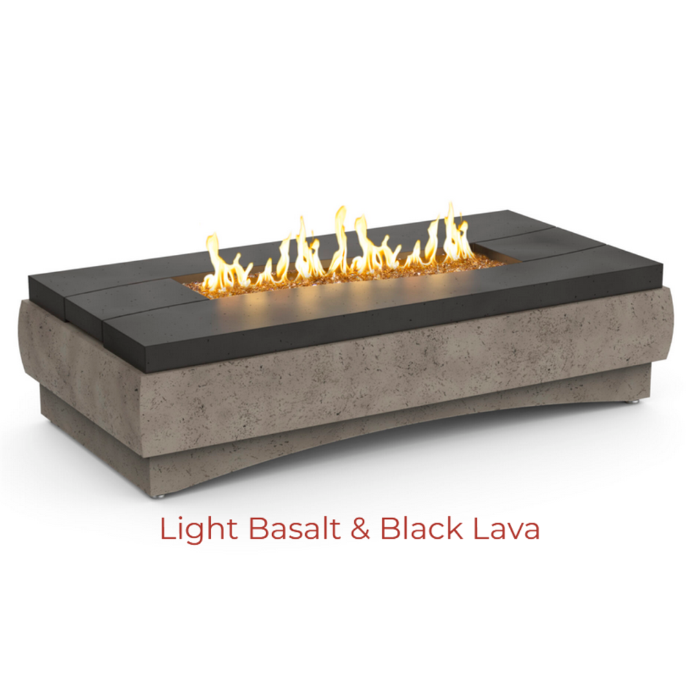 American Fyre Designs River Rectangle Firetable NG Natural Gas