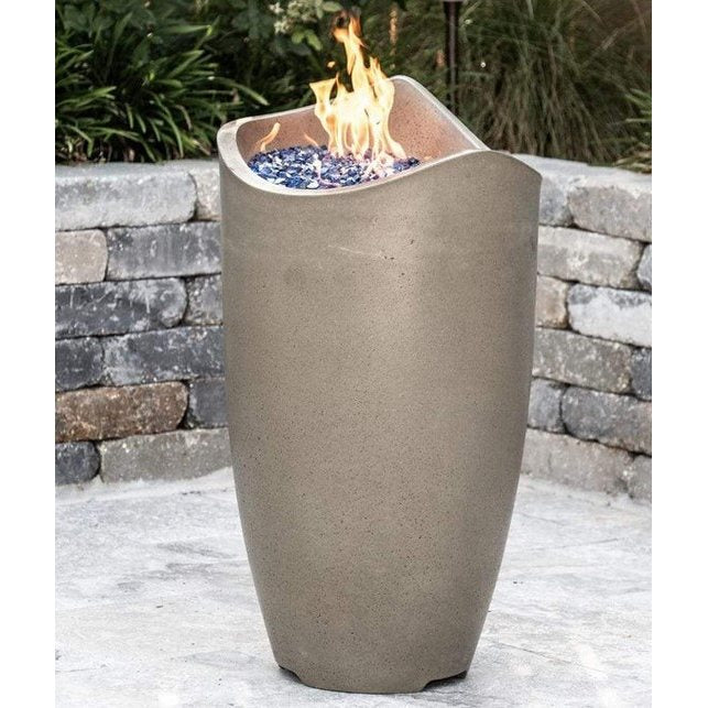 American Fyre Designs Wave Natural Gas Fire Urn with Access Door Smoke