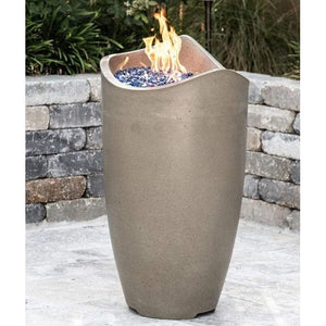 American Fyre Designs Wave Natural Gas Fire Urn with Access Door Smoke