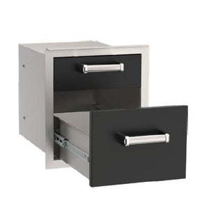 Fire Magic Echelon Black Double Drawer