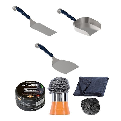 Napoleon Accessory Bundle - Rotisserie Basket, 6-Piece PRO Knife Set, Sizzle Platter & Extra Large Multi-Use Touchscreen Gloves