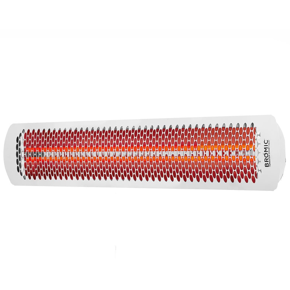 Bromic Heating Tungsten Smart-Heat 56-Inch 6000W Dual Element 277V Electric Infrared Patio Heater - White