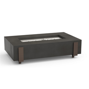 American Fyre Designs Propane Iron Saddle Firetable in Black Lava