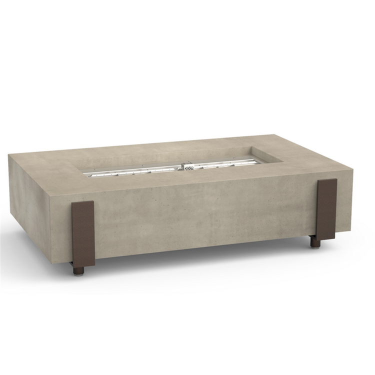 American Fyre Designs Natural Gas Iron Saddle Firetable in Smoke