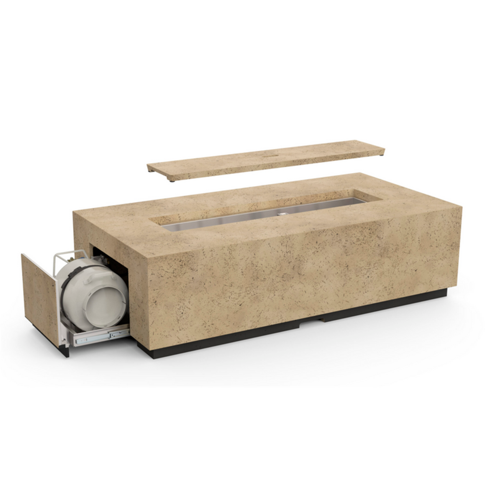 American Fyre Designs Legend Long LP Select Propane Firetable Smoke