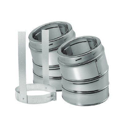 Duravent 7 inch DuraTech 30 Degree Elbow Kit, Stainless Steel Elbows