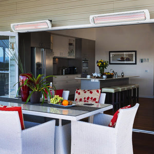Bromic Heating Tungsten Smart-Heat 44-Inch 4000W Dual Element 208V Electric Infrared Patio Heater - White