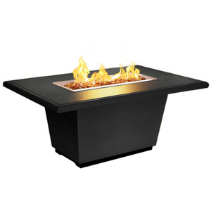 American Fyre Designs Natural Gas Cosmopolitan Rectangle Firetable in Black Lava