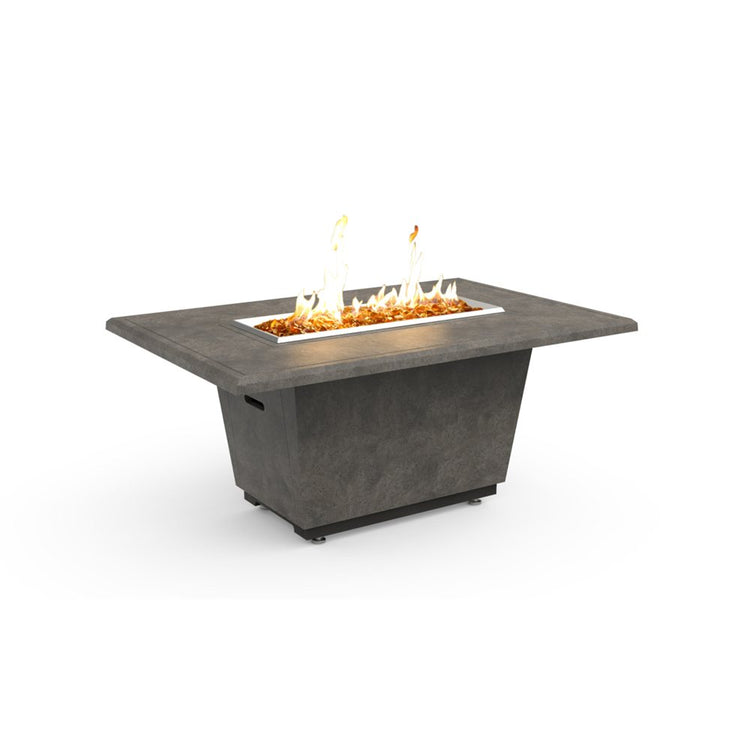 American Fyre Designs Propane Cosmopolitan Rectangle Firetable in Dark Basalt