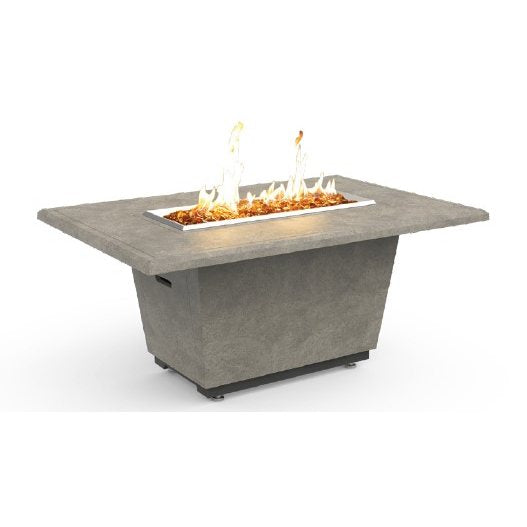 American Fyre Designs Propane Cosmopolitan Rectangle Firetable in Light Basalt