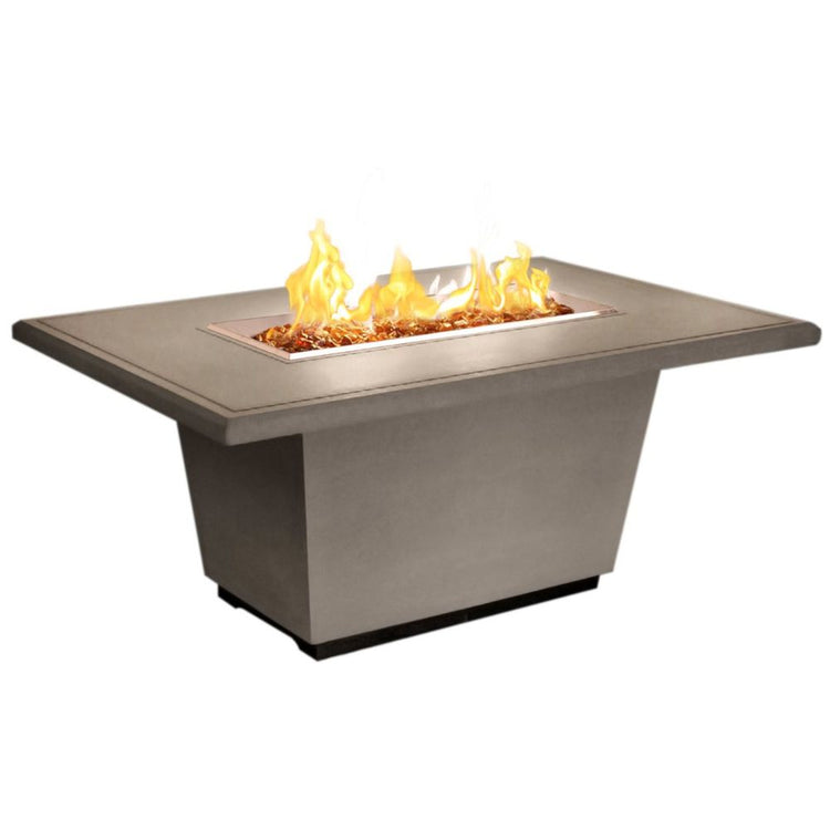 American Fyre Designs Natural Gas Cosmopolitan Rectangle Firetable in Smoke
