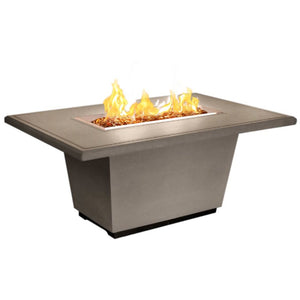 American Fyre Designs Propane Cosmopolitan Rectangle Firetable in Smoke