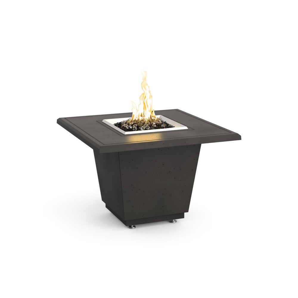American Fyre Designs Natural Gas Cosmopolitan Square Firetable in Black Lava