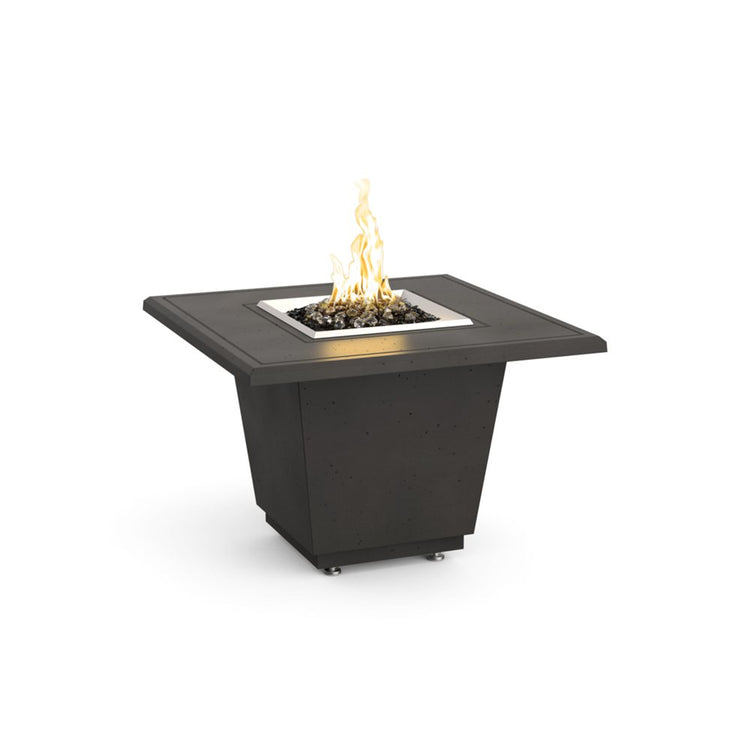 American Fyre Designs Natural Gas Cosmopolitan Square Firetable in Black Lava