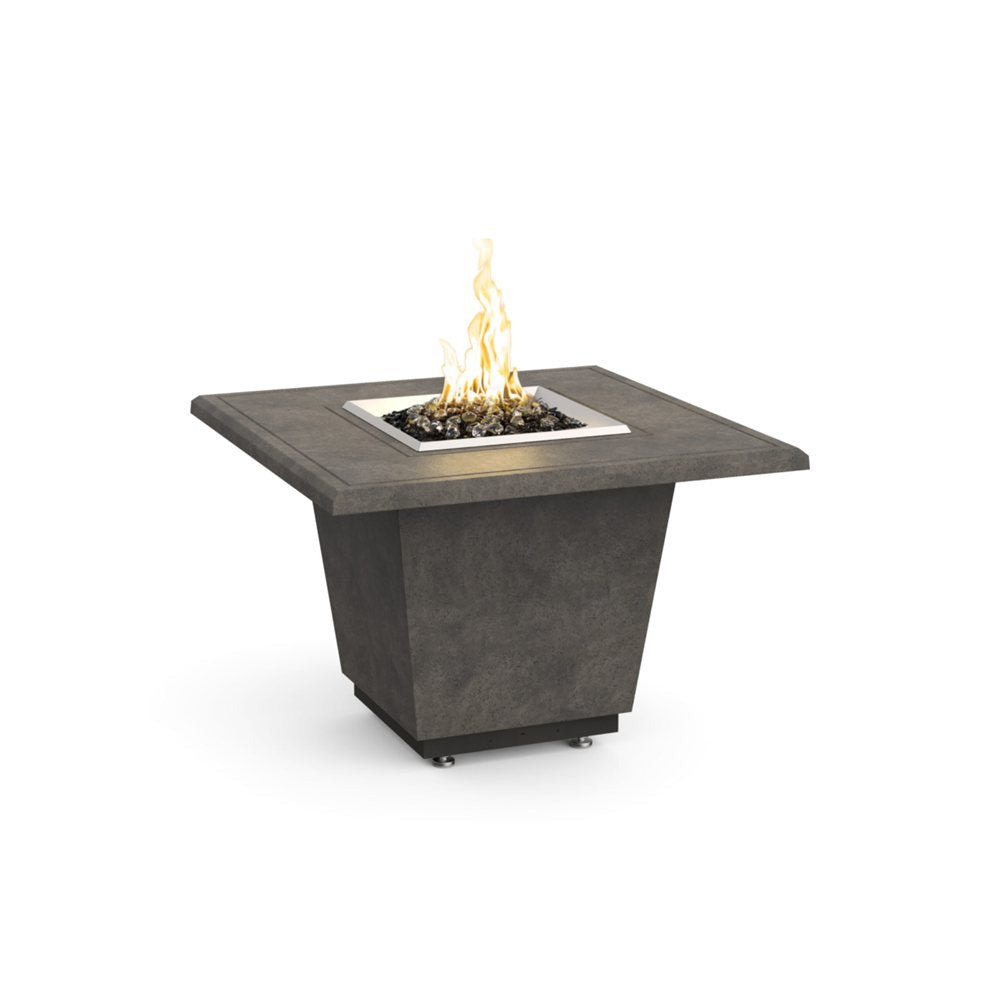 American Fyre Designs Natural Gas Cosmopolitan Square Firetable in Dark Basalt 640-DB-11-H2NC