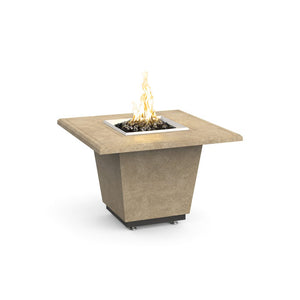 American Fyre Designs Natural Gas Cosmopolitan Square Firetable in Travertine