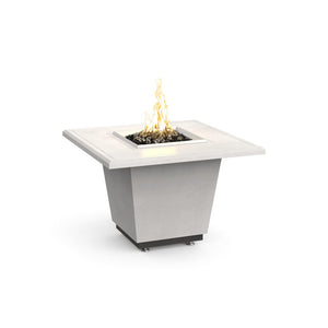 American Fyre Designs Natural Gas Cosmopolitan Square Firetable in White Aspen