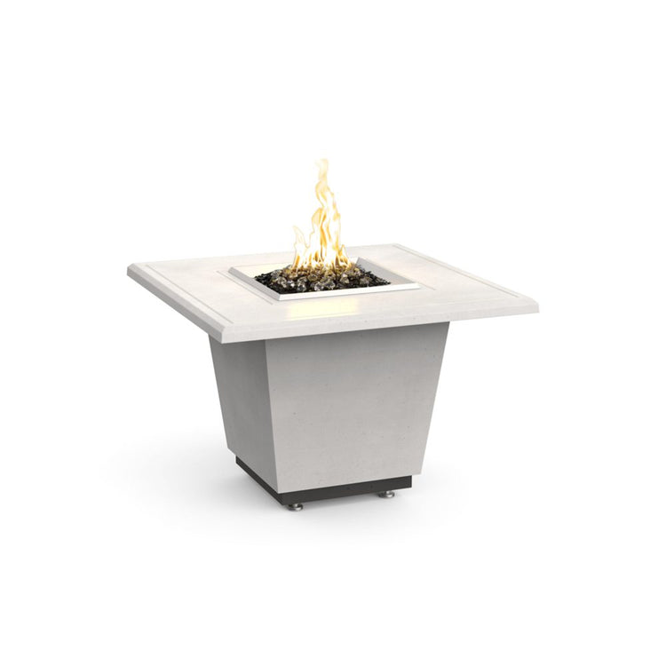 American Fyre Designs Natural Gas Cosmopolitan Square Firetable in White Aspen