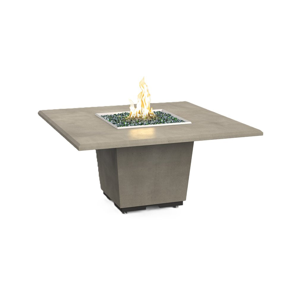 American Fyre Designs Propane Cosmopolitan Square Dining Fire in Black Lava