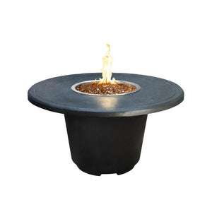 American Fyre Designs Propane Cosmopolitan Round Firetable in Black Lava