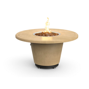 American Fyre Designs Propane Cosmopolitan Round Firetable in Cafe Blanco