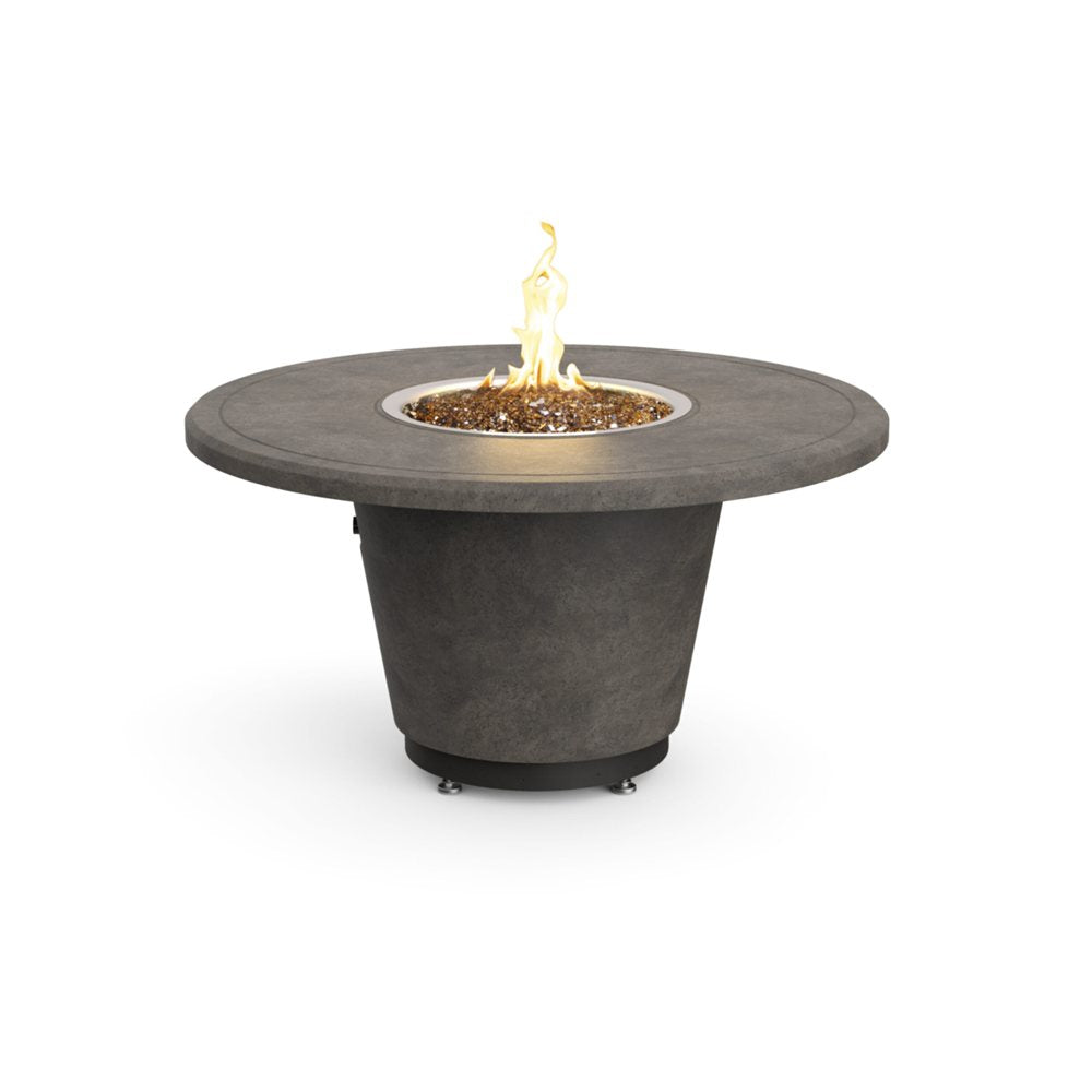 American Fyre Designs Propane Cosmopolitan Round Firetable in Dark Basalt