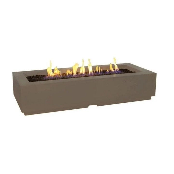 American Fyre Designs Natural Gas Louvre Long Rectangle Fire Pit in Smoke