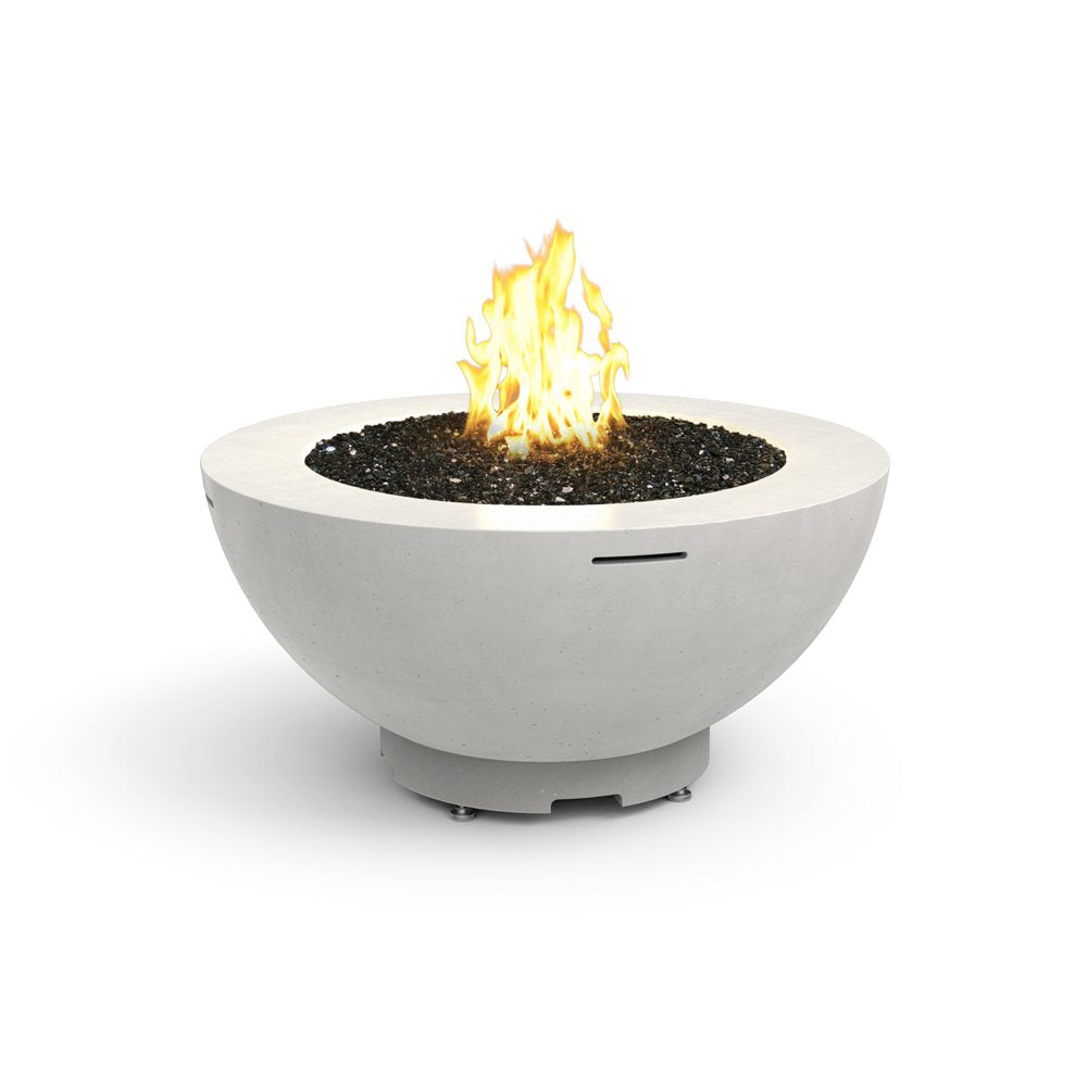 American Fyre Designs Propane 48 Fire Bowl in White Aspen