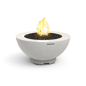 American Fyre Designs Natural Gas 48 Fire Bowl in White Aspen