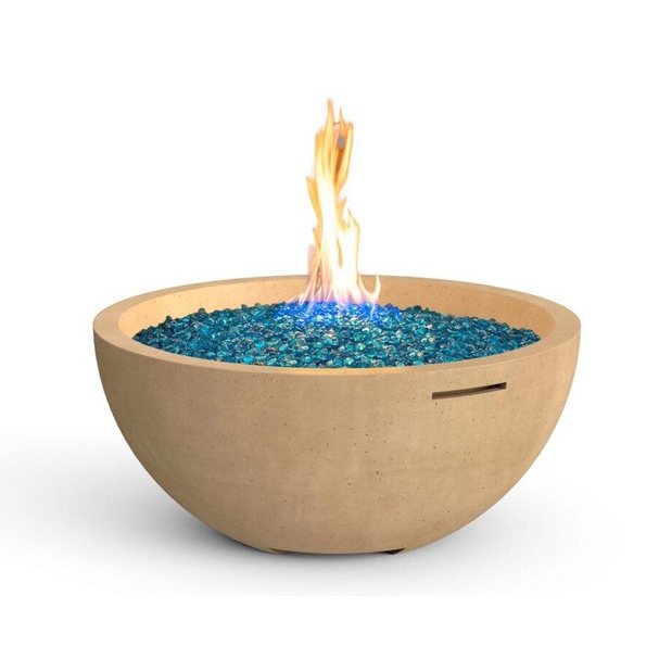 American Fyre Designs Natural Gas 36 Fire Bowl in Cafe Blanco 732-CB-11-H6NC