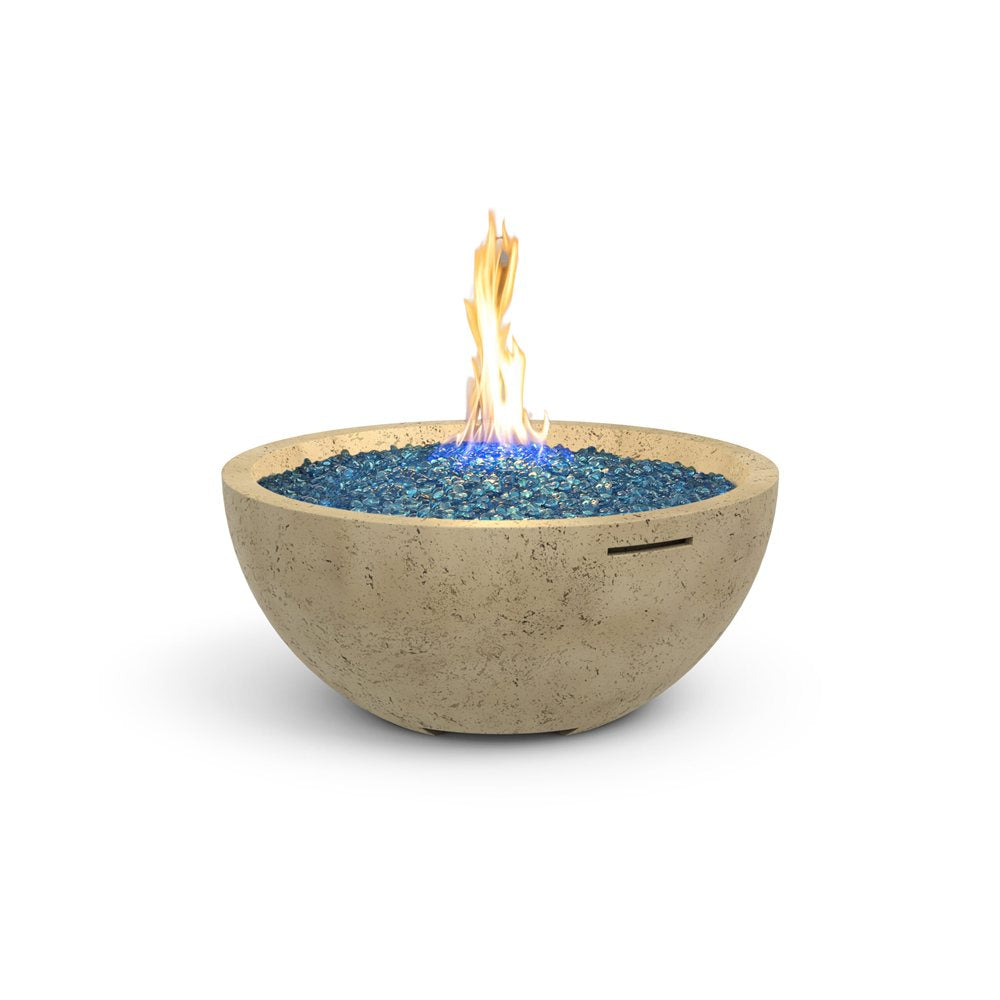 American Fyre Designs Natural Gas 36 Fire Bowl in Travertine 732-TR-11-H6NC